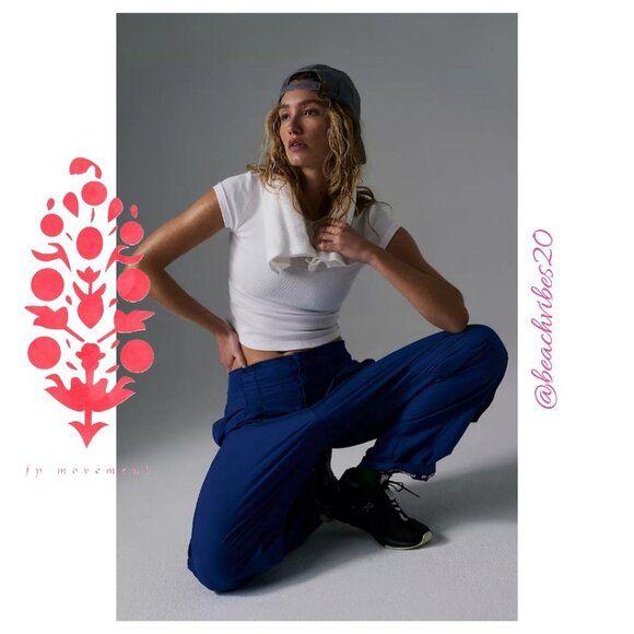 *FP MOVEMENT BY FREE PEOPLE Ribbed Baby Tee White Medium FP-60 - Picture 3 of 8